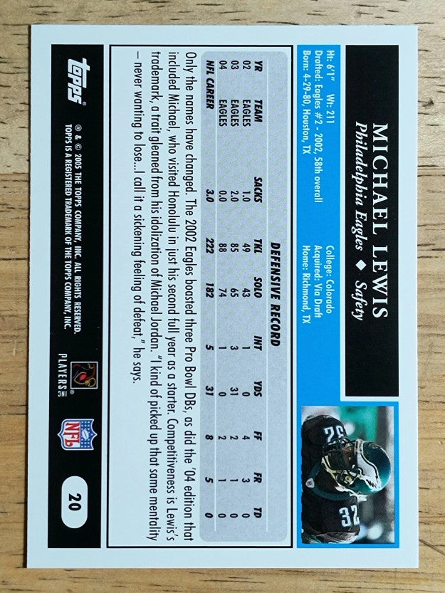 2005 Topps #20 Michael Lewis