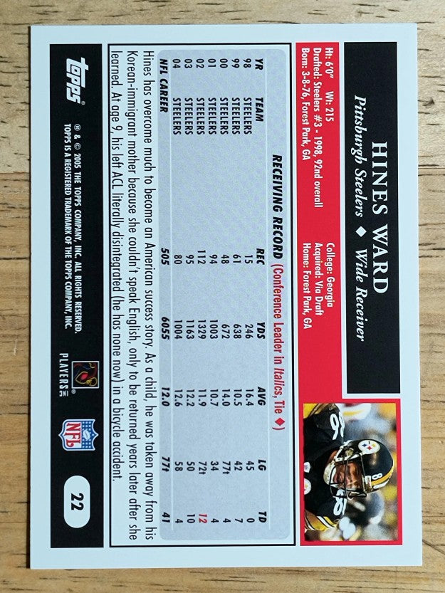 2005 Topps #22 Hines Ward