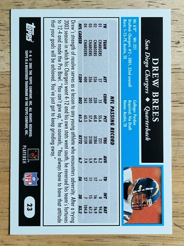 2005 Topps #23 Drew Brees