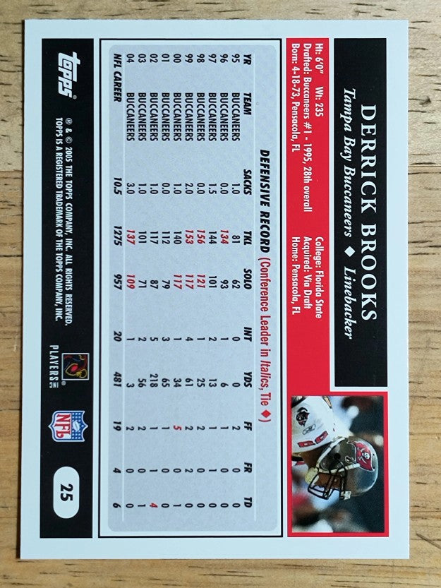 2005 Topps #25 Derrick Brooks