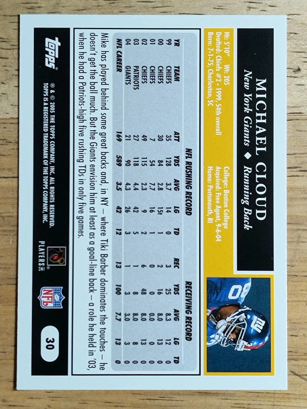 2005 Topps #30 Mike Cloud