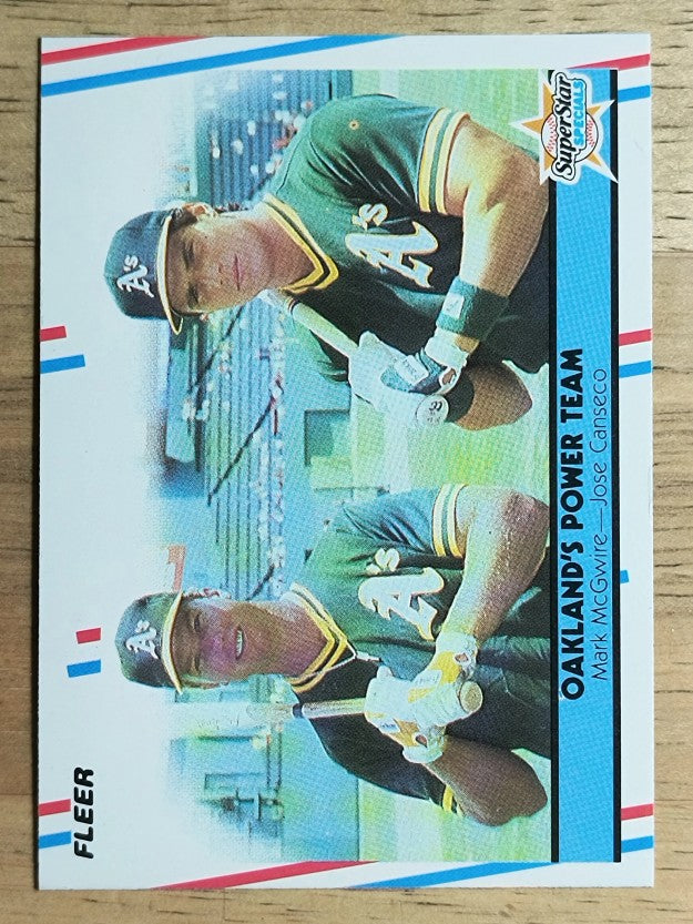 1988 Fleer #624 Mark McGwire/Jose Canseco