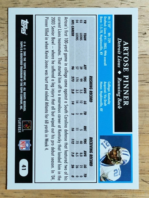 2005 Topps #41 Artose Pinner