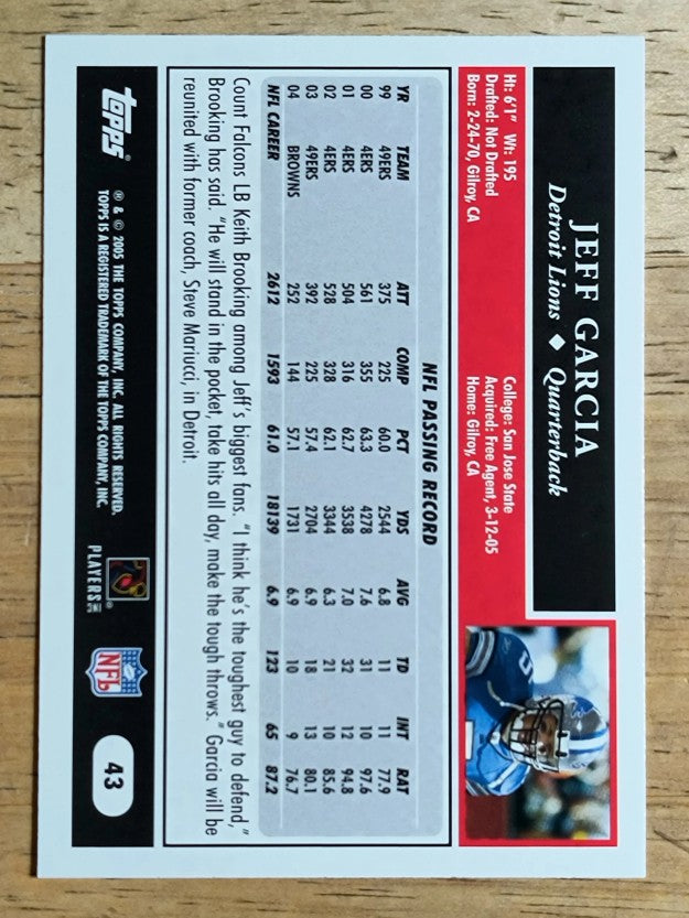 2005 Topps #43 Jeff Garcia