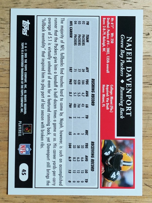 2005 Topps #45 Najeh Davenport