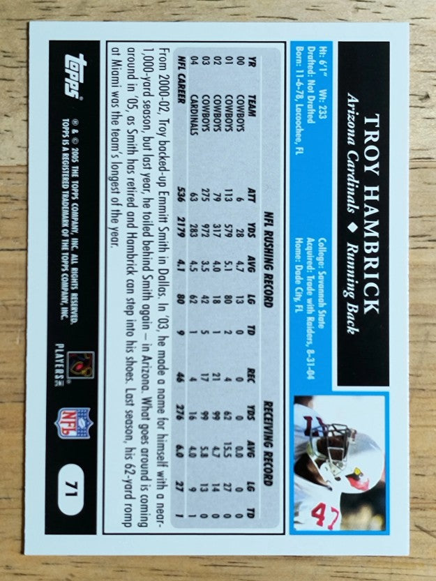 2005 Topps #71 Troy Hambrick