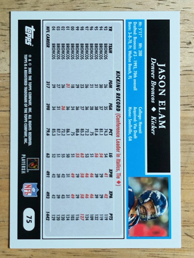 2005 Topps #75 Jason Elam