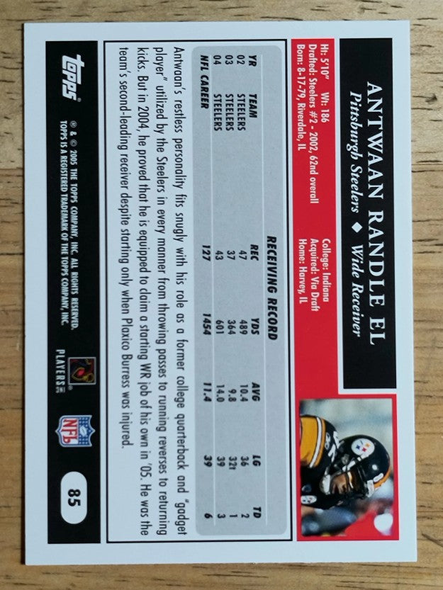 2005 Topps #85 Antwaan Randle El