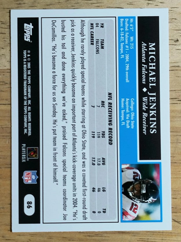 2005 Topps #86 Michael Jenkins