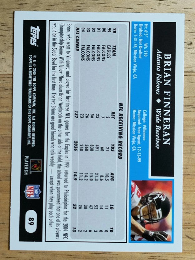 2005 Topps #89 Brian Finneran