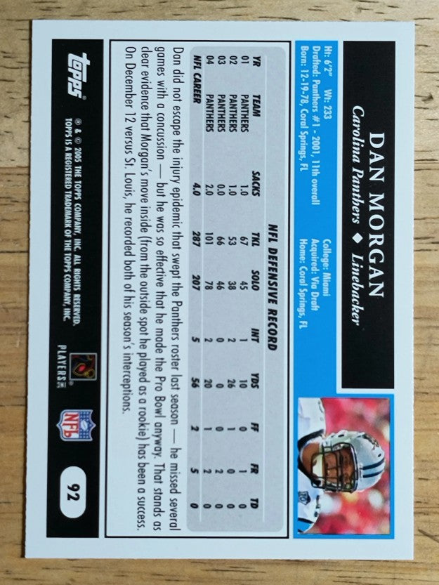 2005 Topps #92 Dan Morgan