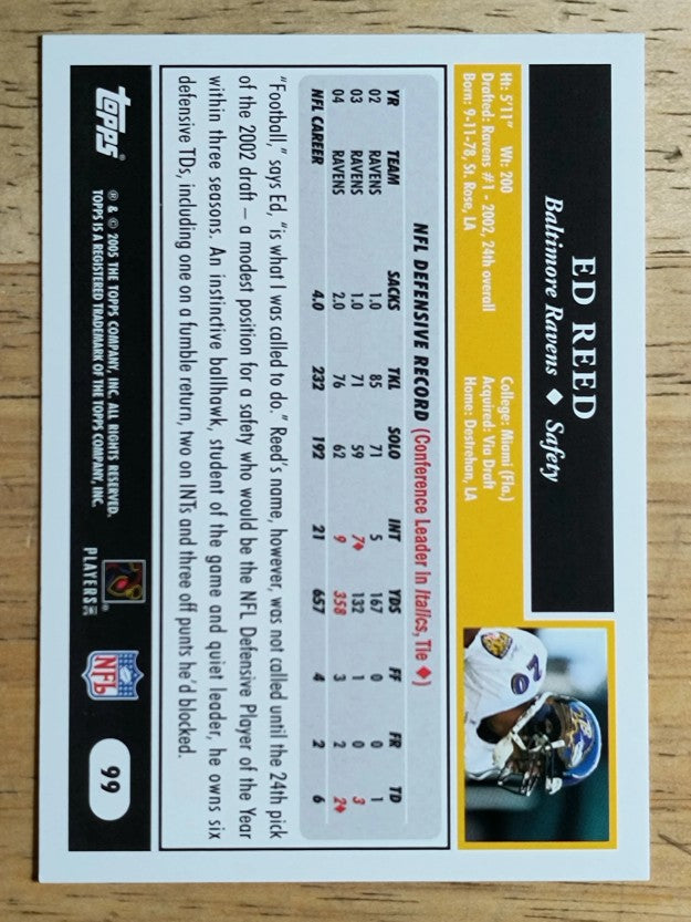 2005 Topps #99 Ed Reed