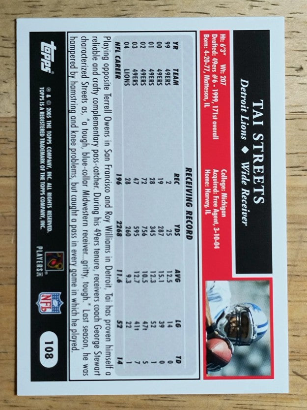 2005 Topps #108 Tai Streets