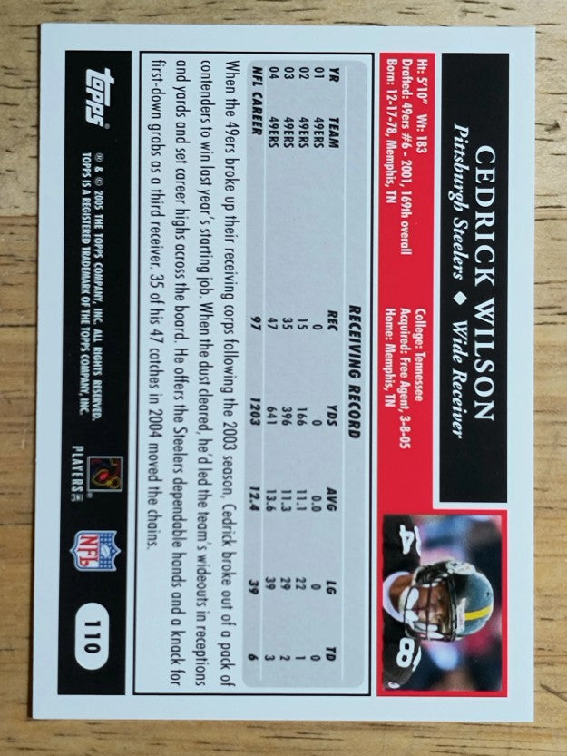 2005 Topps #110 Cedrick Wilson