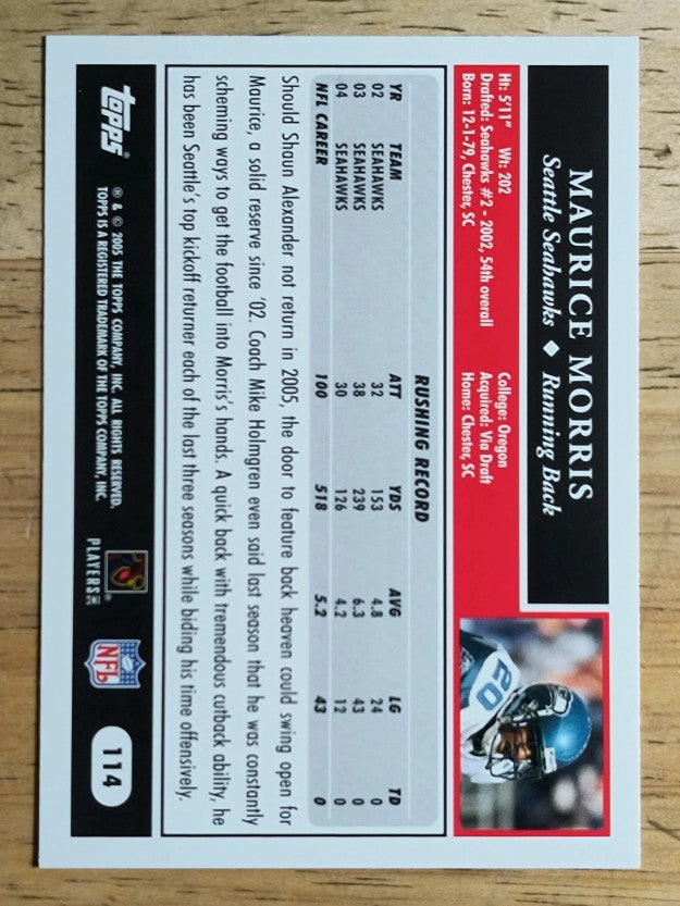 2005 Topps #114 Maurice Morris