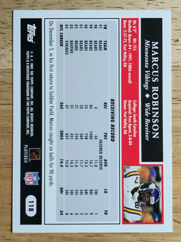 2005 Topps #118 Marcus Robinson