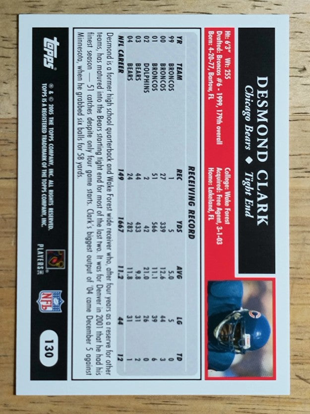 2005 Topps #130 Desmond Clark