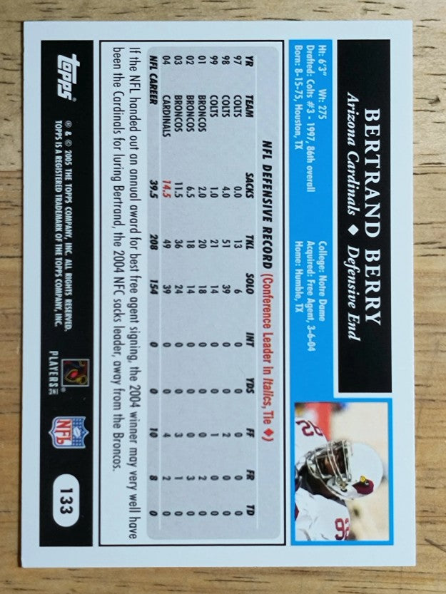2005 Topps #133 Bertrand Berry
