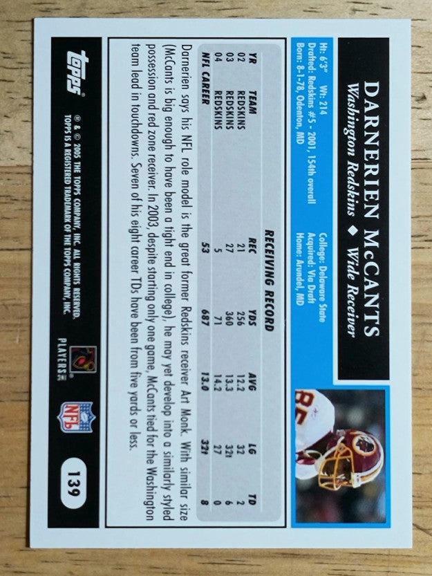 2005 Topps #139 Darnerien McCants