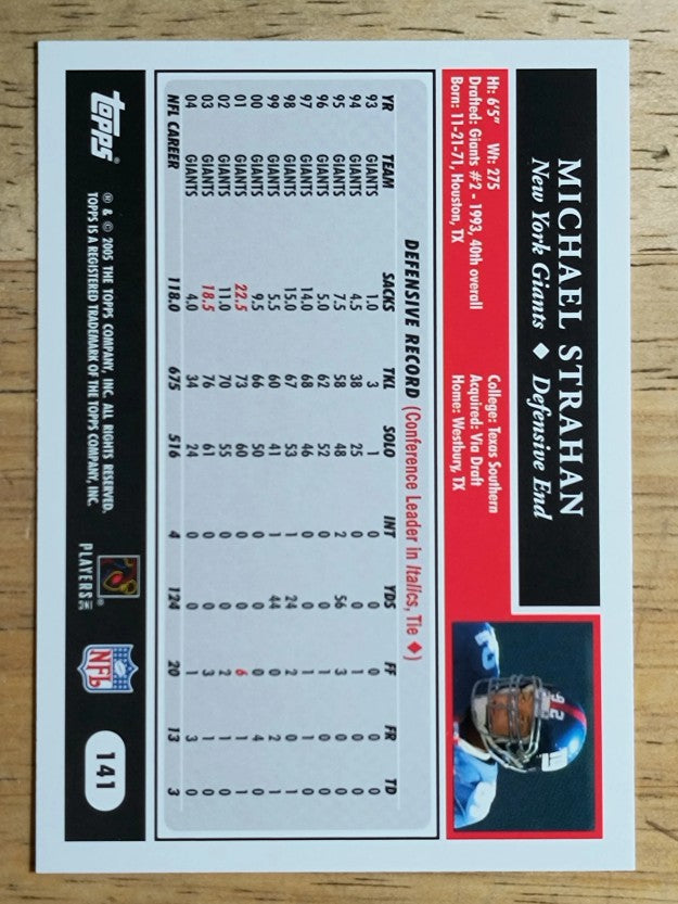 2005 Topps #141 Michael Strahan