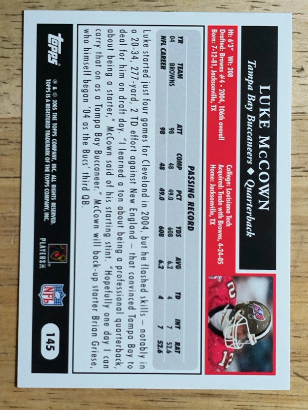 2005 Topps #145 Luke McCown