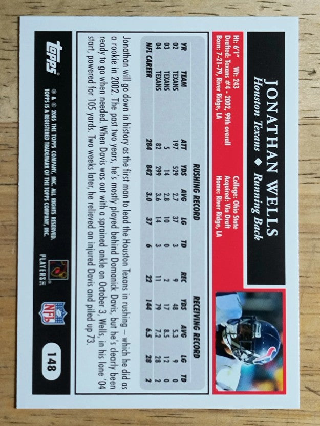 2005 Topps #148 Jonathan Wells