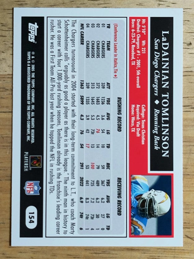 2005 Topps #154 LaDainian Tomlinson