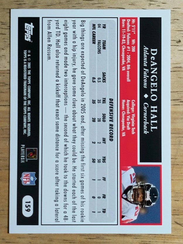 2005 Topps #159 DeAngelo Hall