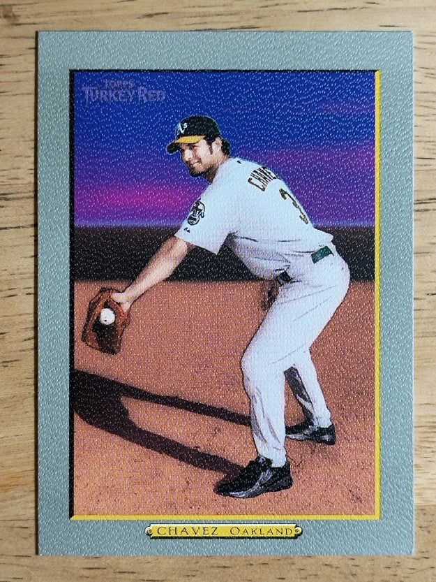 2005 Topps Turkey Red #83B Eric Chavez Purple Sky SP