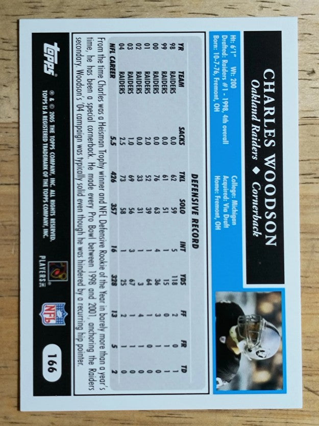 2005 Topps #166 Charles Woodson