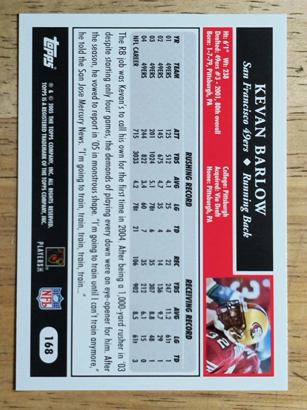 2005 Topps #168 Kevan Barlow