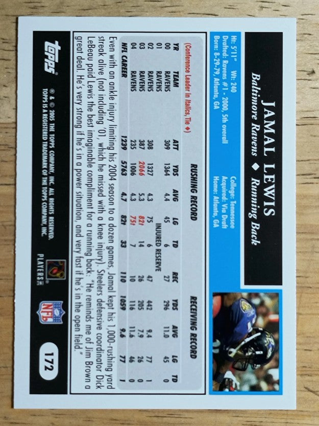 2005 Topps #172 Jamal Lewis