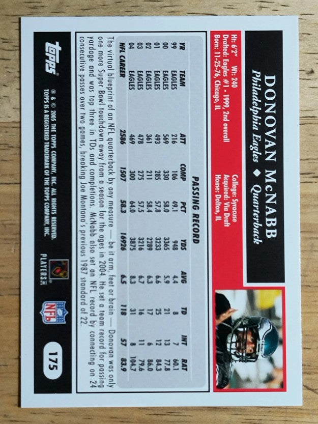 2005 Topps #175 Donovan McNabb