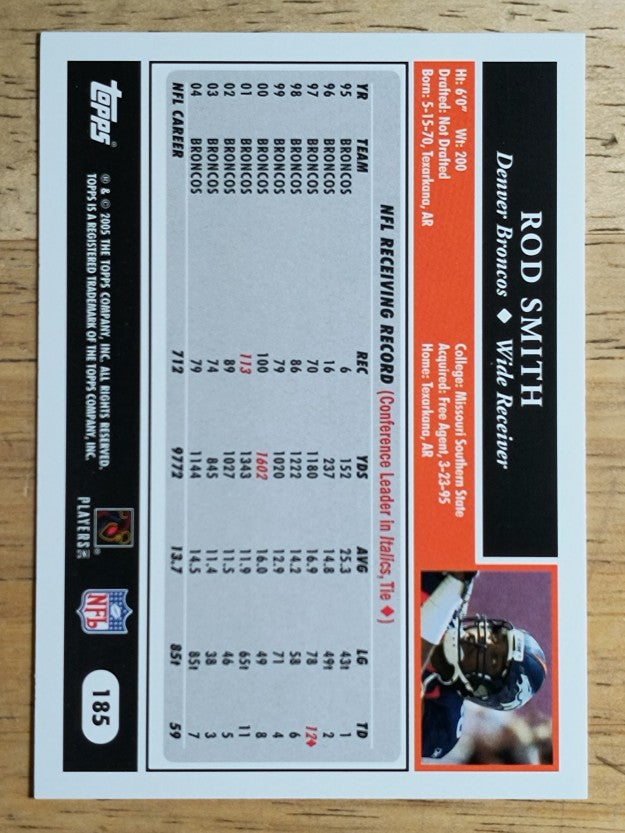 2005 Topps #185 Rod Smith