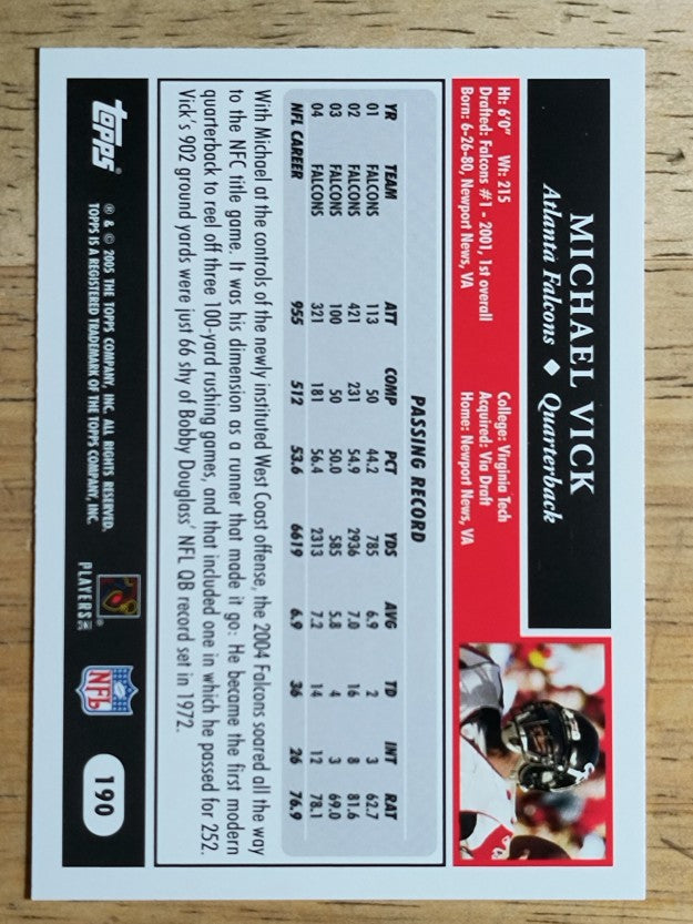 2005 Topps #190 Michael Vick
