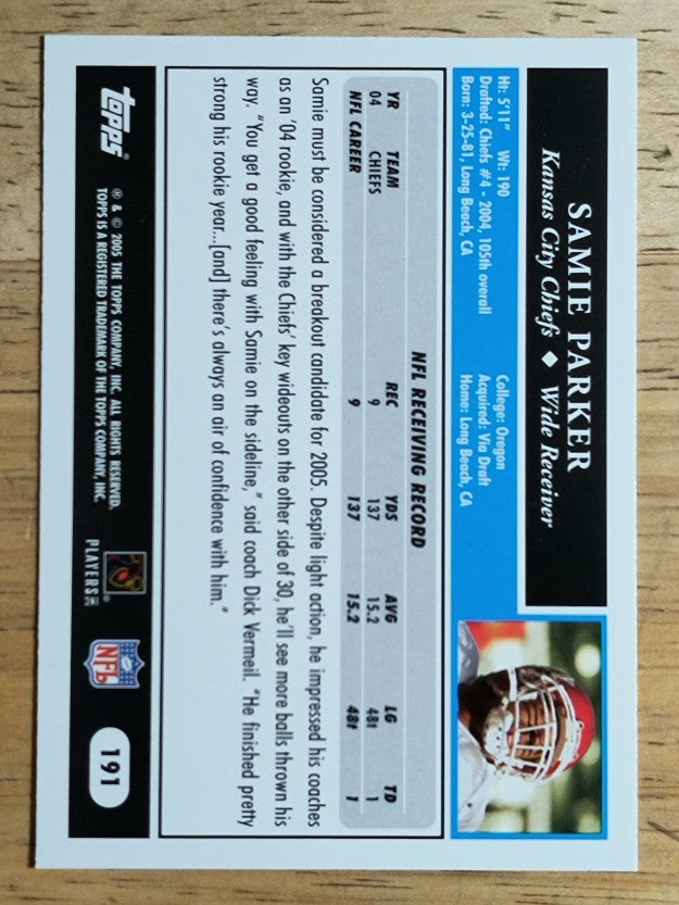 2005 Topps #191 Samie Parker