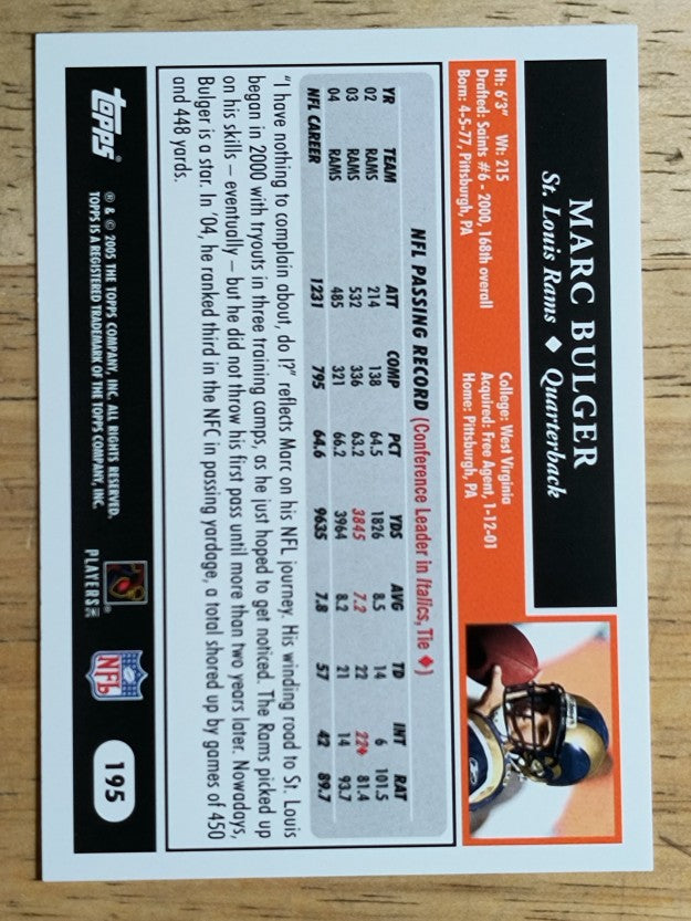 2005 Topps #195 Marc Bulger