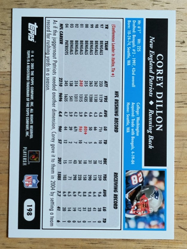 2005 Topps #198 Corey Dillon