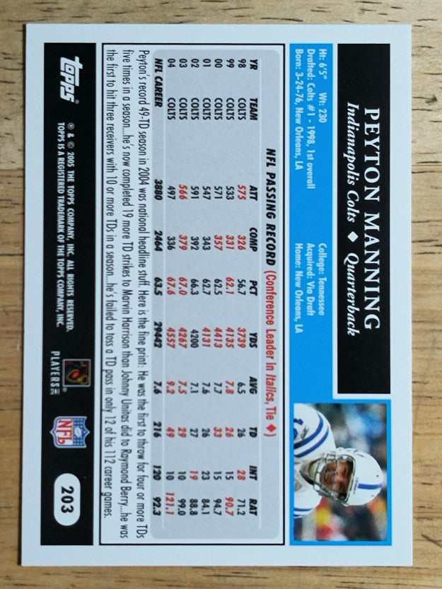 2005 Topps #203 Peyton Manning