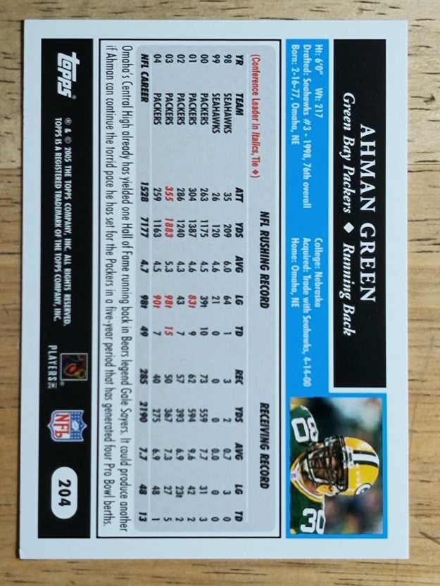 2005 Topps #204 Ahman Green