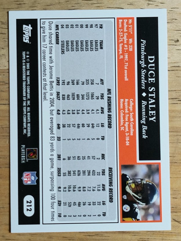2005 Topps #212 Duce Staley