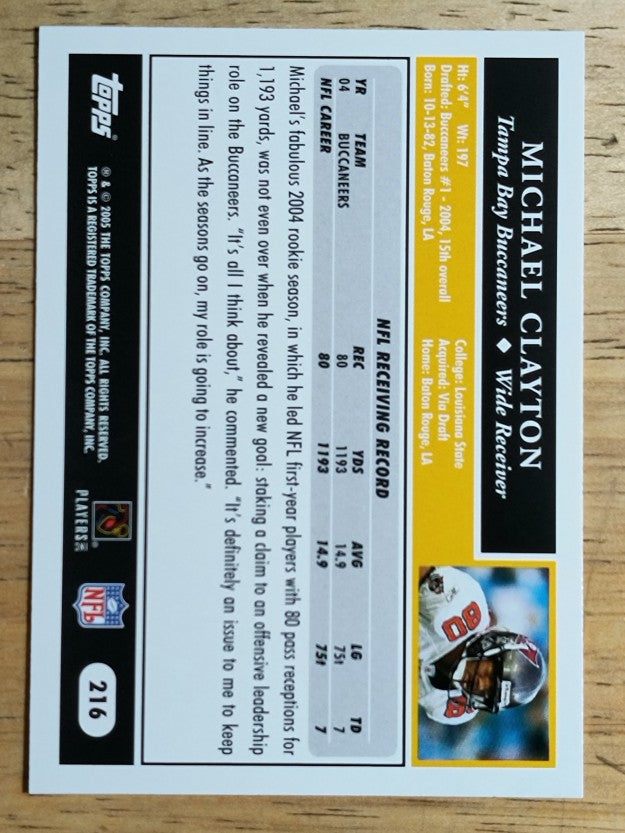2005 Topps #216 Michael Clayton