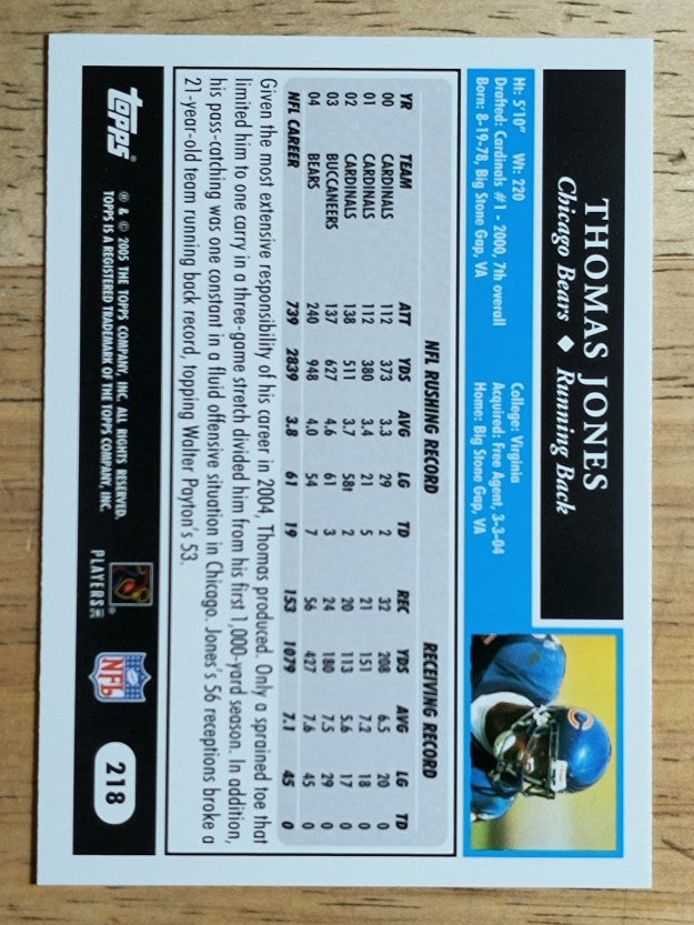 2005 Topps #218 Thomas Jones