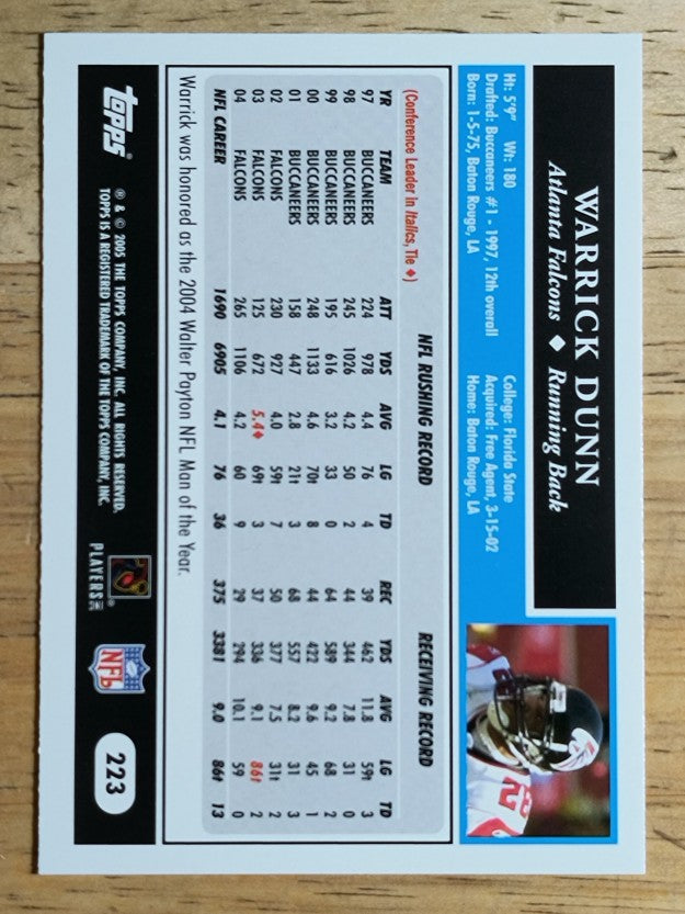 2005 Topps #223 Warrick Dunn