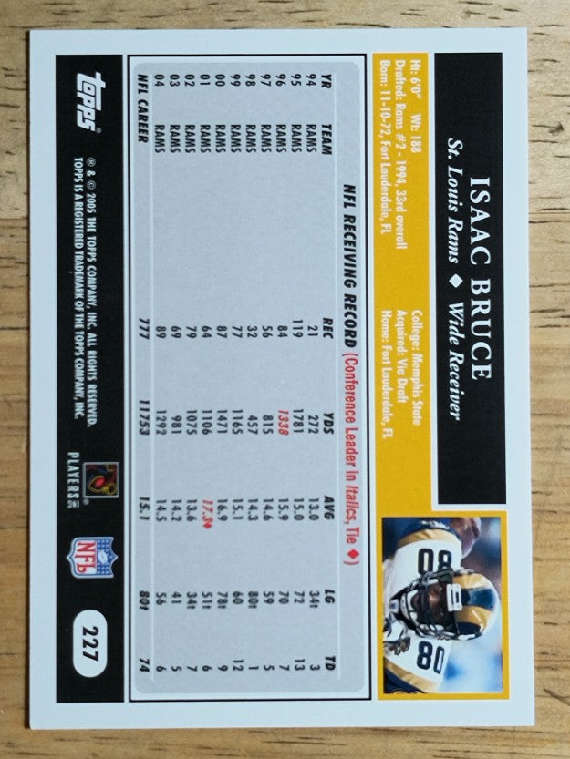 2005 Topps #227 Isaac Bruce