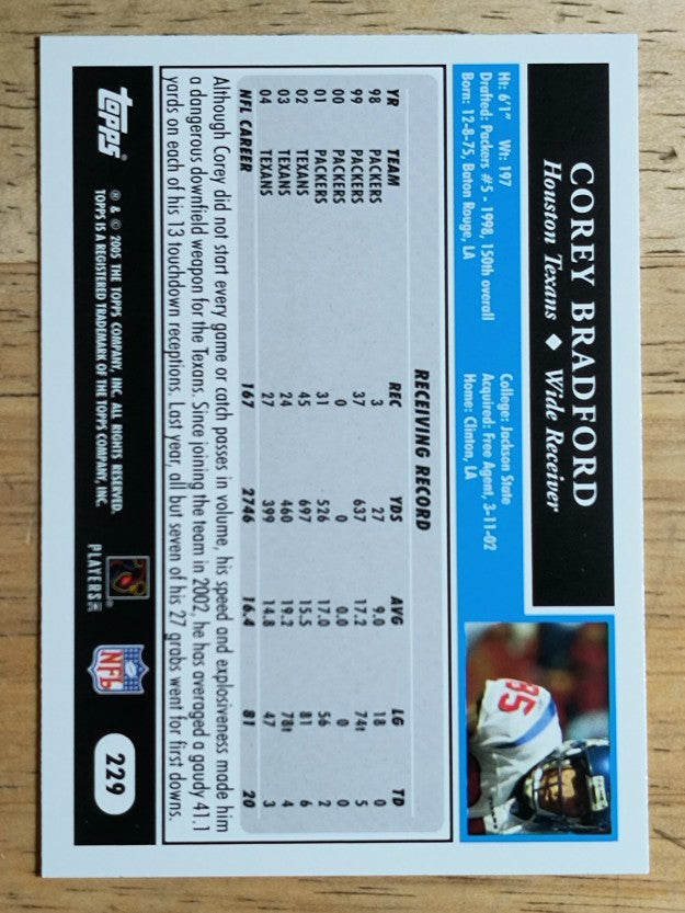 2005 Topps #229 Corey Bradford