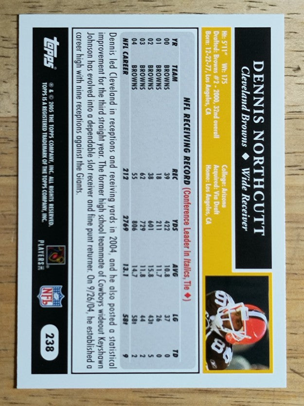 2005 Topps #238 Dennis Northcutt