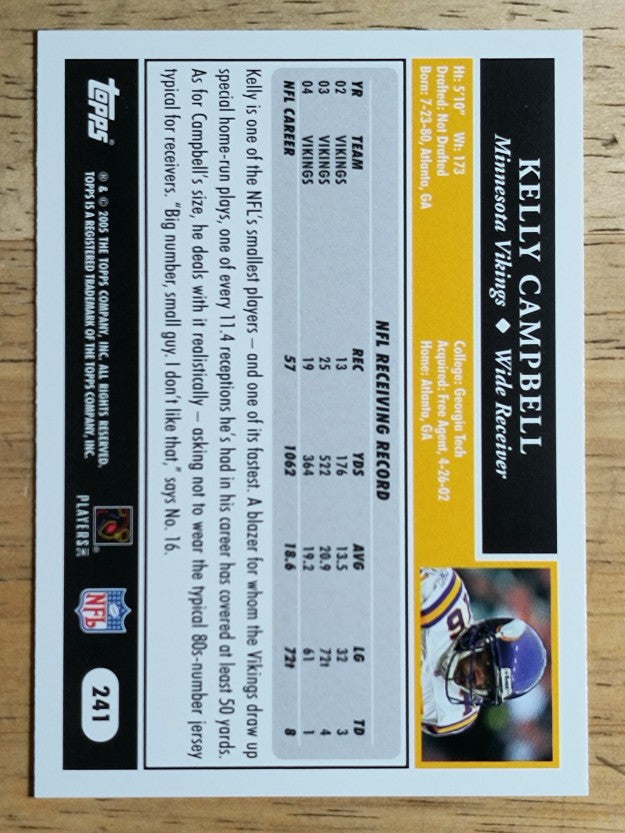 2005 Topps #241 Kelly Campbell
