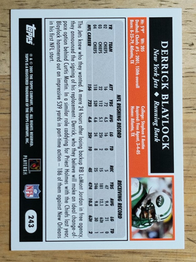 2005 Topps #243 Derrick Blaylock
