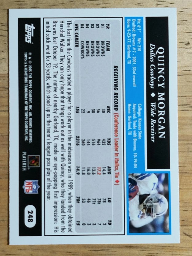 2005 Topps #248 Quincy Morgan